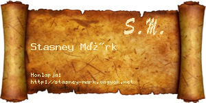 Stasney Márk névjegykártya